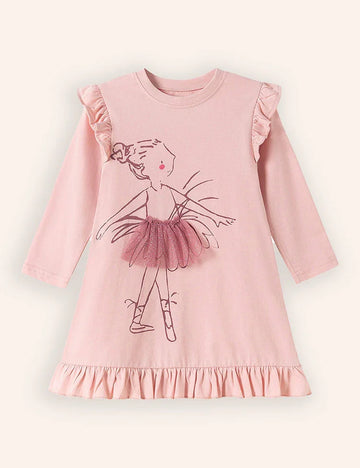Ballet Girl Long Sleeve Dress
